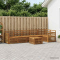 vidaXL Zestaw sofy narożnej 6 pcs naturalny Lite Drewno Akacji