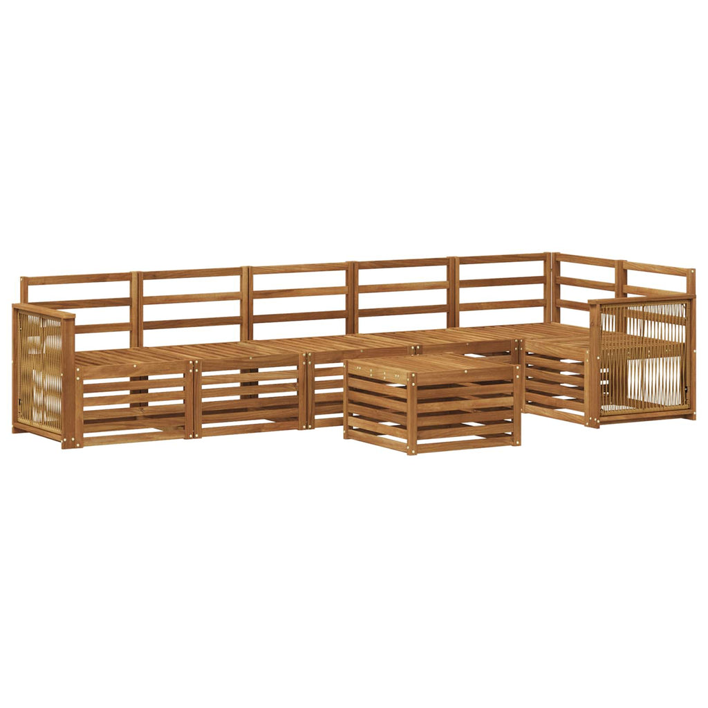 vidaXL Zestaw sofy narożnej 6 pcs naturalny Lite Drewno Akacji