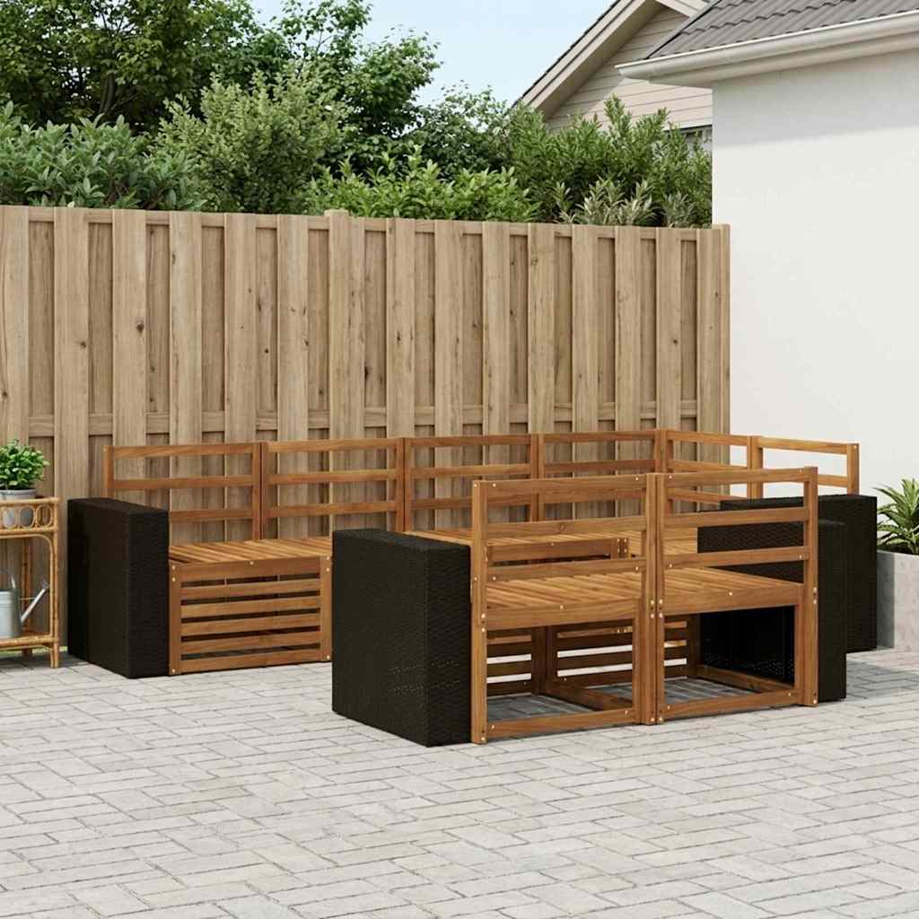 vidaXL Zestaw sofy narożnej 7 pcs naturalny
