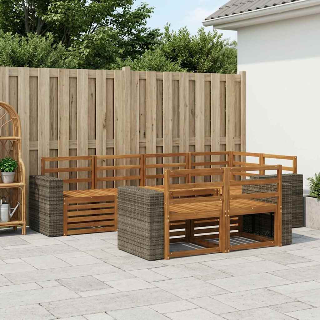 vidaXL Zestaw sofy narożnej 7 pcs naturalny