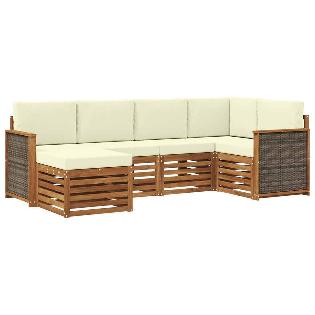 vidaXL Zestaw sofy narożnej z poduszką 5 pcs