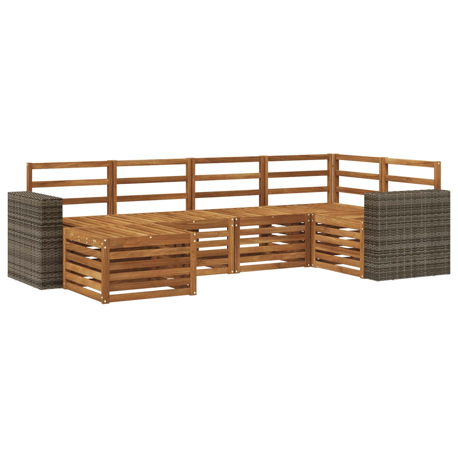 vidaXL Zestaw sofy narożnej 6 pcs naturalny