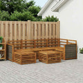 vidaXL Zestaw sofy narożnej 6 pcs naturalny Lite Drewno Akacji
