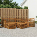 vidaXL Zestaw sofy narożnej 6 pcs naturalny Lite Drewno Akacji