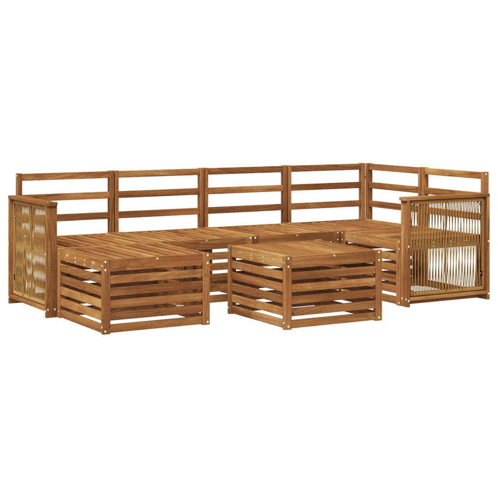 vidaXL Zestaw sofy narożnej 6 pcs naturalny Lite Drewno Akacji