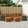 vidaXL Zestaw sofy narożnej 6 pcs naturalny Lite Drewno Akacji
