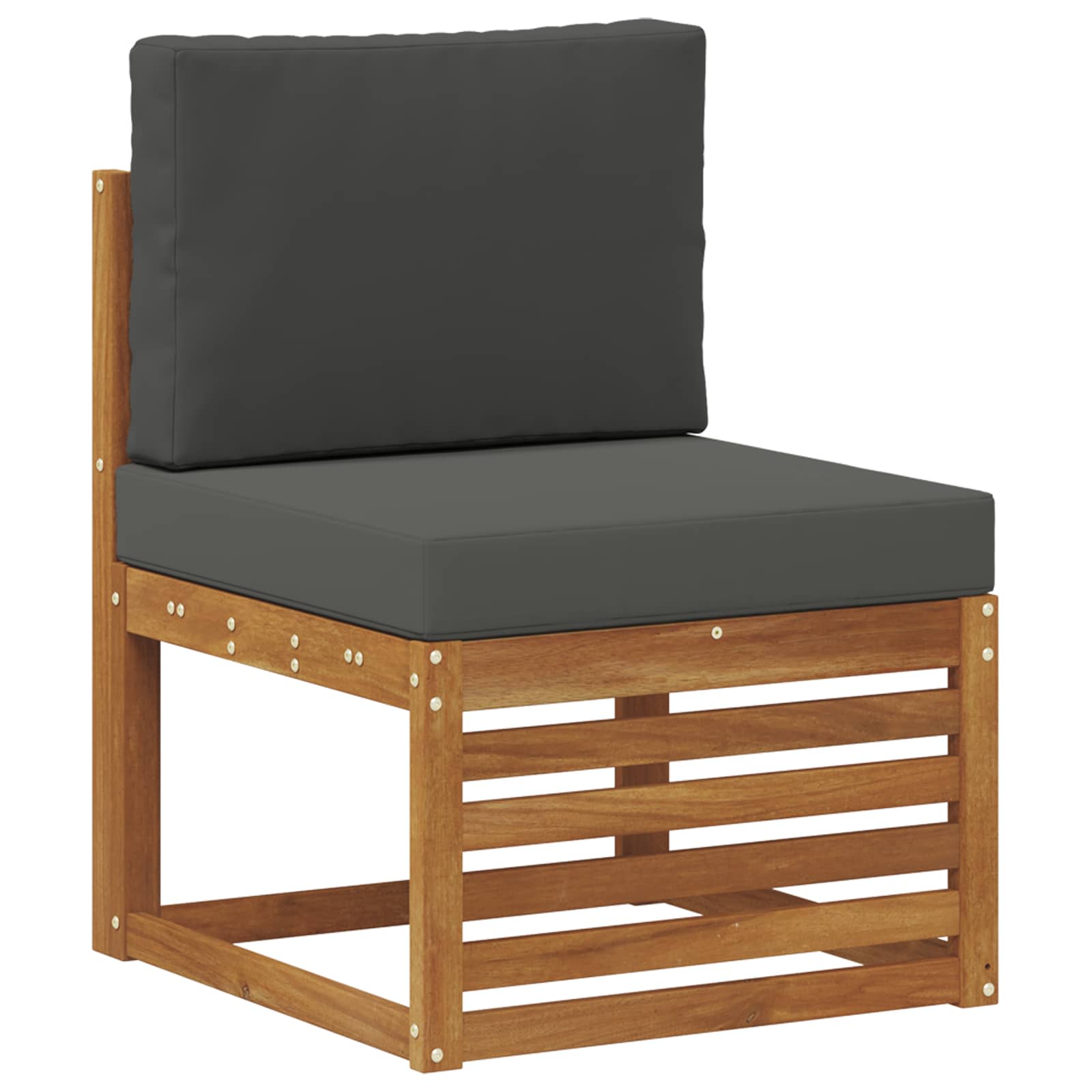 vidaXL Zestaw sofy narożnej z poduszką 7 pcs Naturalny i Antracytowy