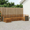 vidaXL Zestaw sofy narożnej 6 pcs naturalny Lite Drewno Akacji