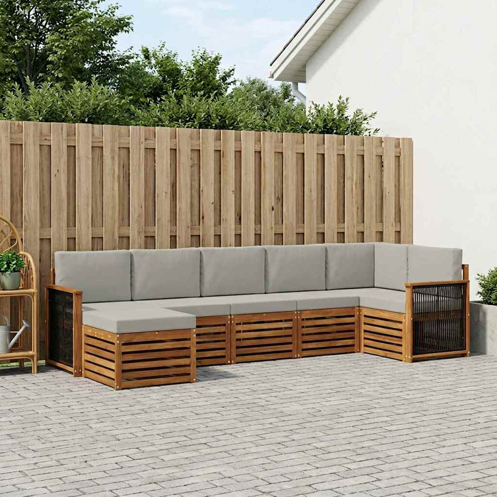 vidaXL Zestaw sofy narożnej z poduszką 6 pcs