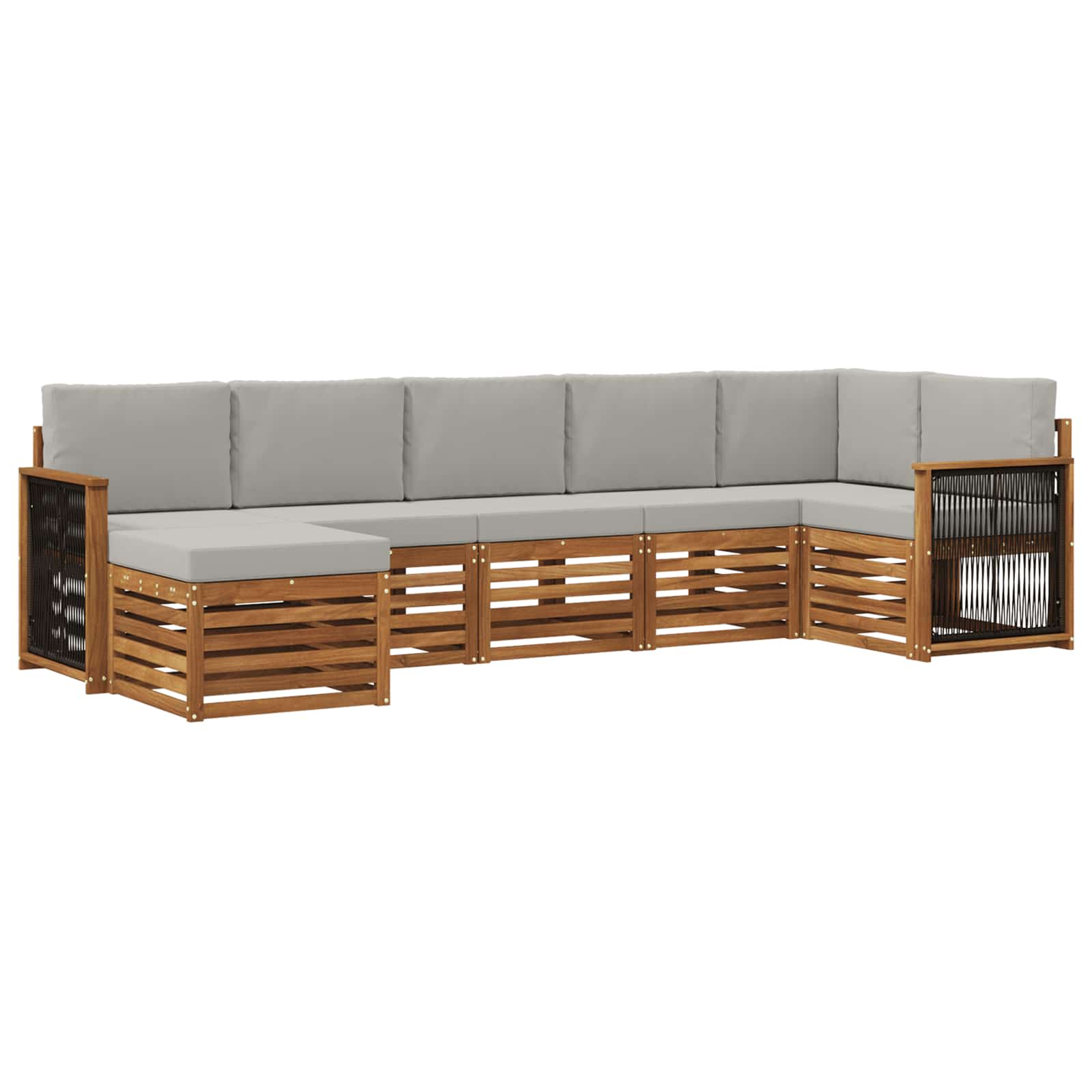 vidaXL Zestaw sofy narożnej z poduszką 6 pcs