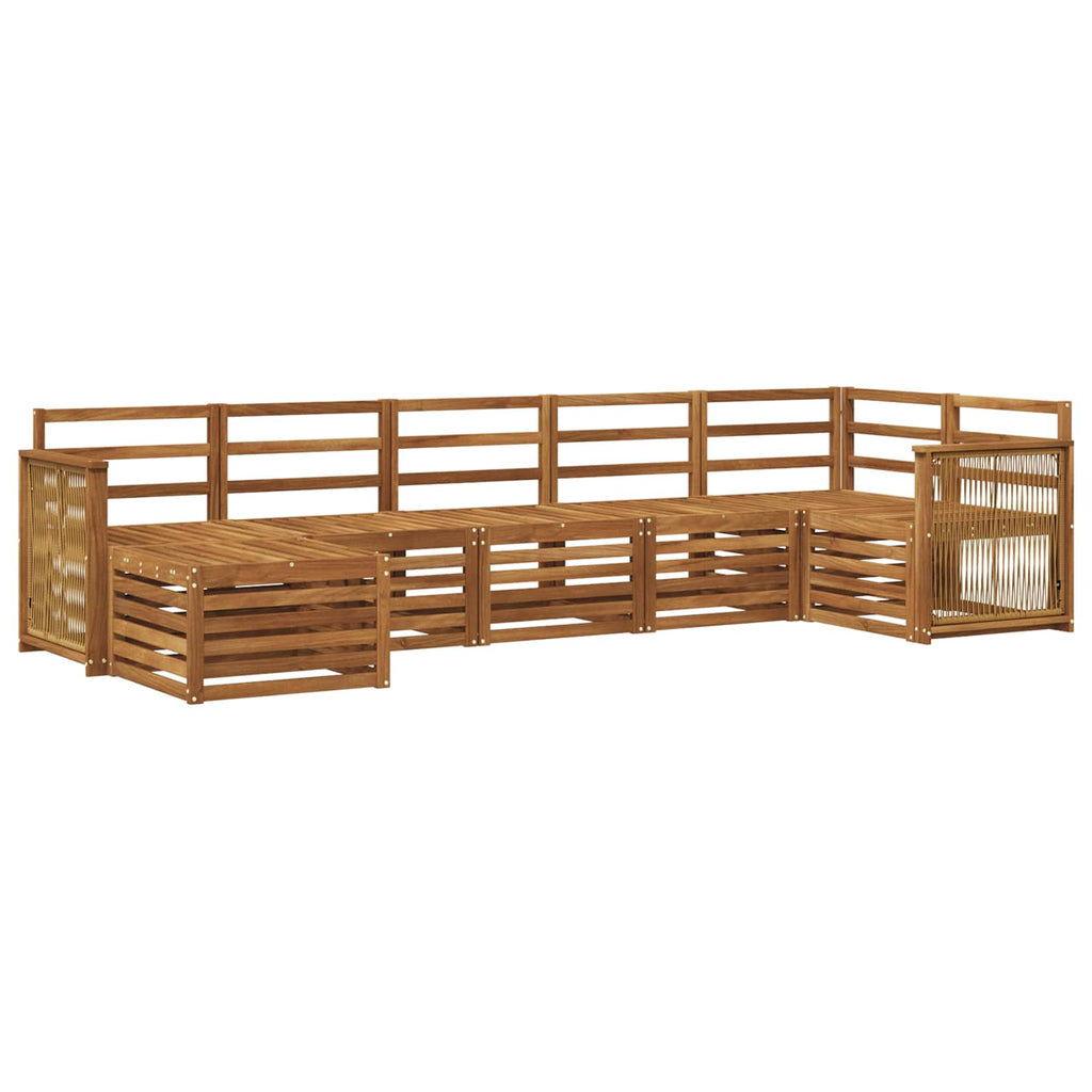 vidaXL Zestaw sofy narożnej 6 pcs naturalny Lite Drewno Akacji