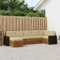 vidaXL Zestaw sofy narożnej z poduszką 7 pcs Naturalny i Beżowy