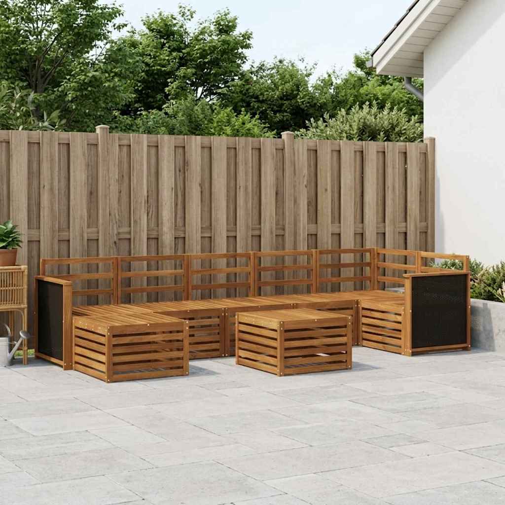 vidaXL Zestaw sof na zewnątrz 7 pcs naturalny Lite Drewno Akacji