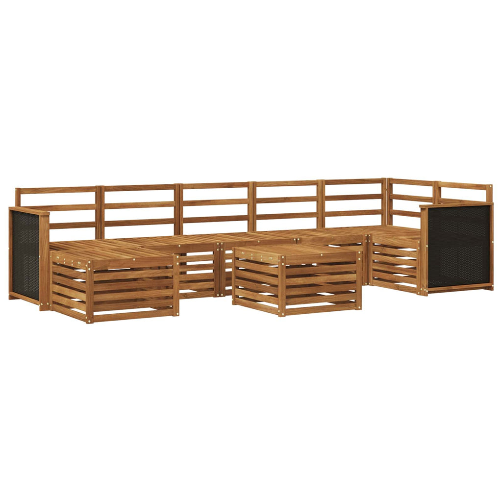 vidaXL Zestaw sof na zewnątrz 7 pcs naturalny Lite Drewno Akacji