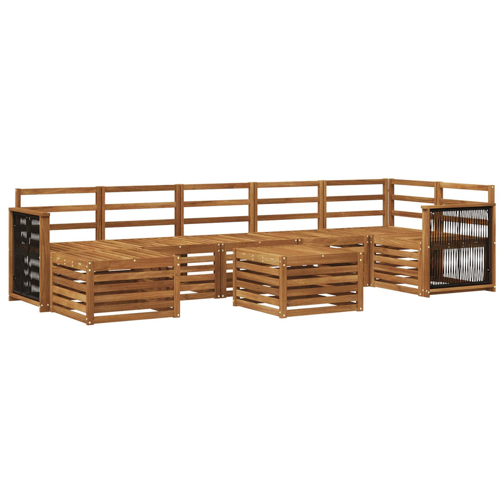 vidaXL Zestaw sof na zewnątrz 7 pcs naturalny Lite Drewno Akacji