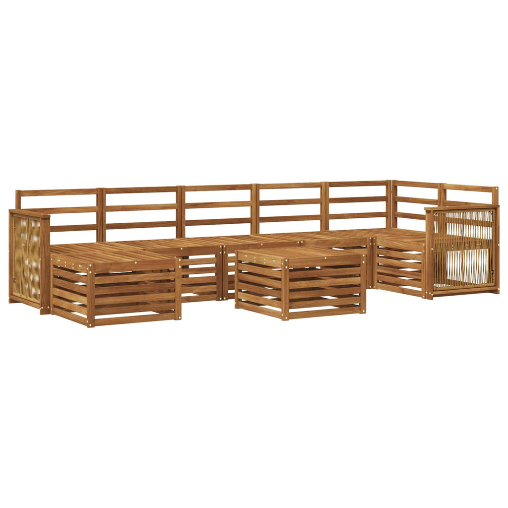 vidaXL Zestaw sof na zewnątrz 7 pcs naturalny Lite Drewno Akacji