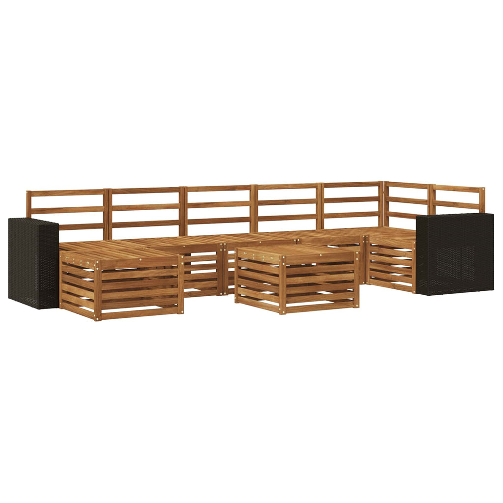 vidaXL Zestaw sof na zewnątrz 8 pcs naturalny Lite Drewno Akacji