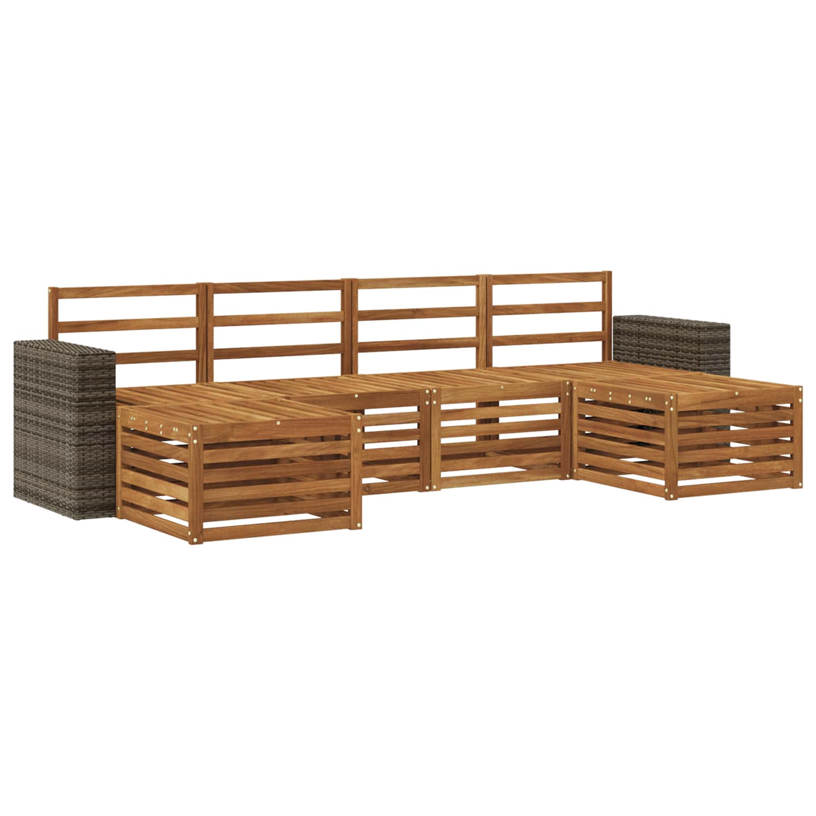 vidaXL Zestawy sof 6 pcs naturalny Lite Drewno Akacji