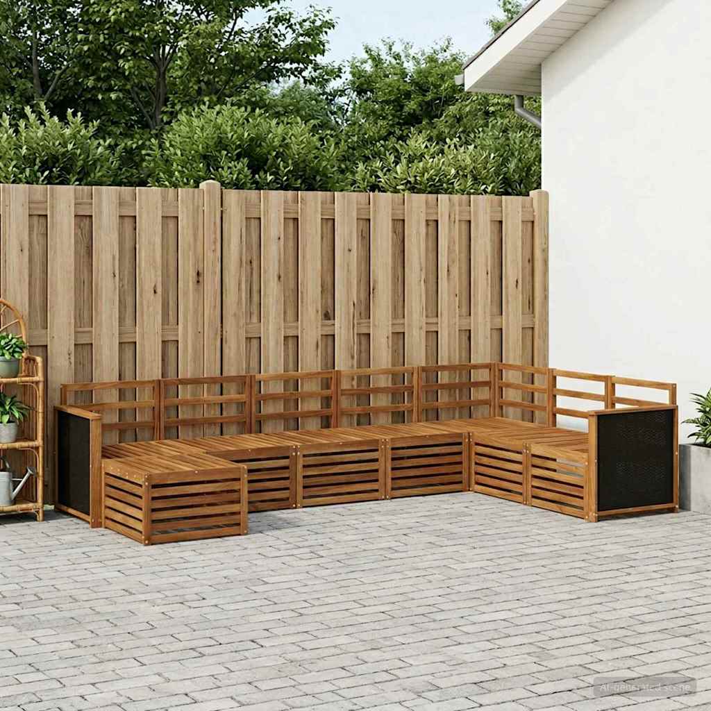 vidaXL Zestaw sof na zewnątrz 6 pcs naturalny Lite Drewno Akacji