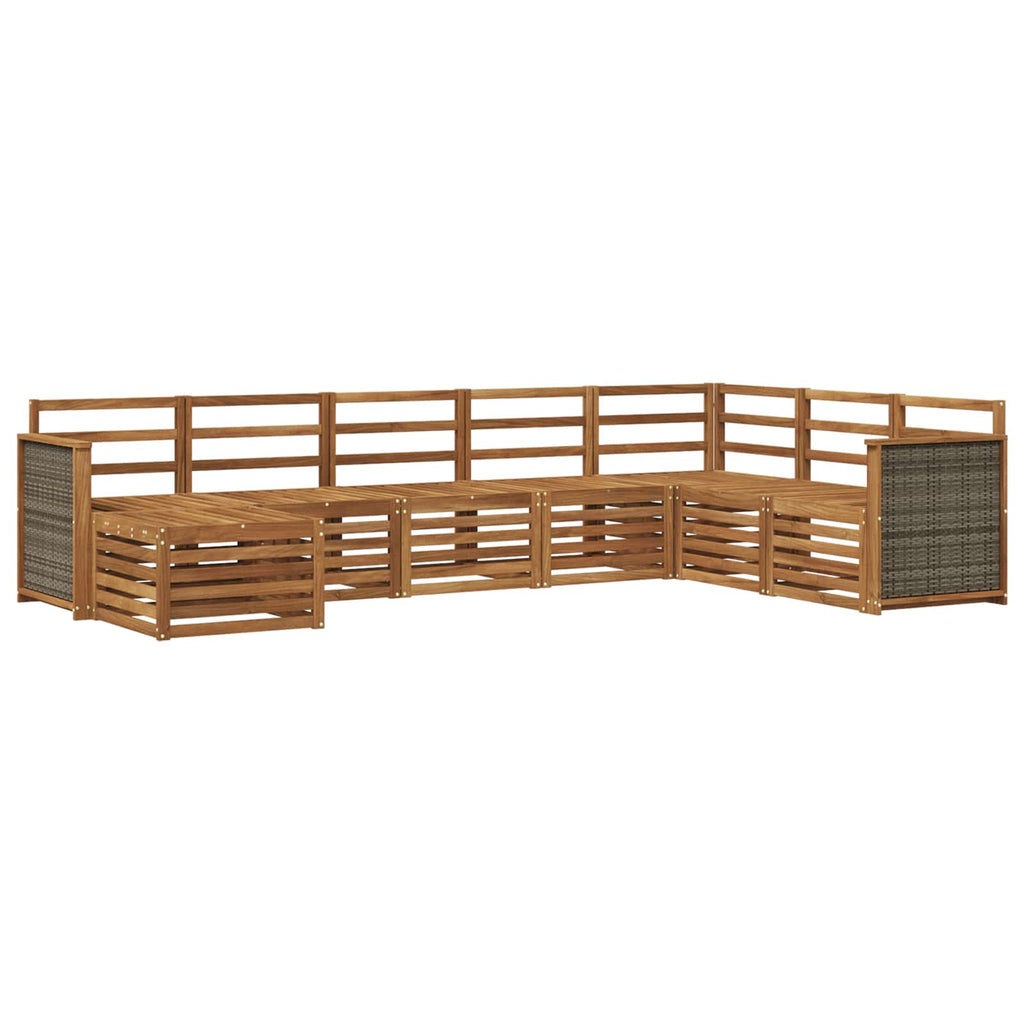 vidaXL Zestaw sof na zewnątrz 6 pcs naturalny Lite Drewno Akacji