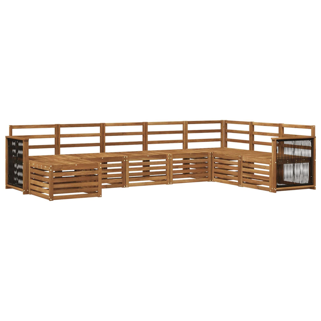 vidaXL Zestaw sof na zewnątrz 6 pcs naturalny Lite Drewno Akacji
