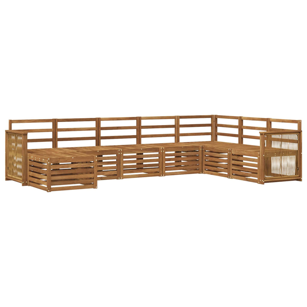 vidaXL Zestaw sof na zewnątrz 6 pcs naturalny Lite Drewno Akacji
