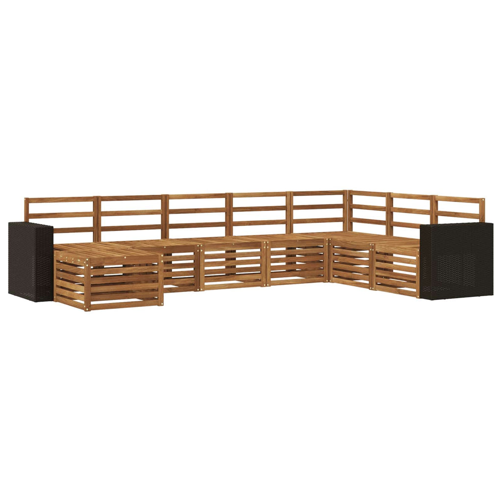 vidaXL Zestaw sof na zewnątrz 8 pcs naturalny Lite Drewno Akacji