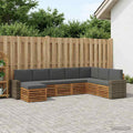 vidaXL Zestaw sof na zewnątrz z poduszką 8 pcs Naturalny i Antracytowy