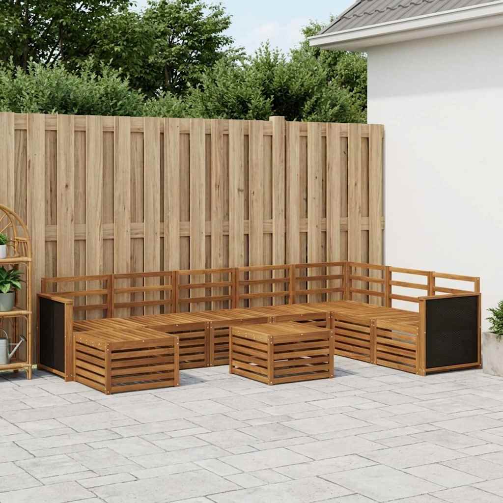 vidaXL Zestaw sof na zewnątrz 7 pcs naturalny Lite Drewno Akacji