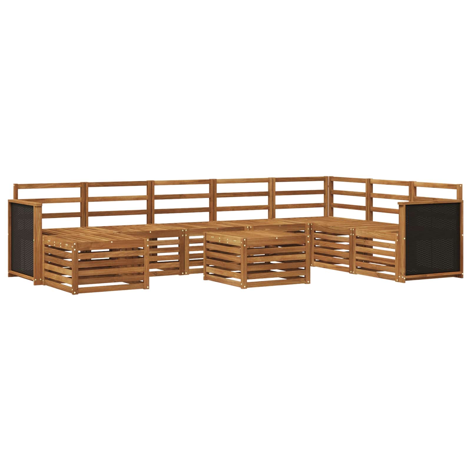vidaXL Zestaw sof na zewnątrz 7 pcs naturalny Lite Drewno Akacji
