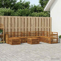 vidaXL Zestaw sof na zewnątrz 7 pcs naturalny Lite Drewno Akacji