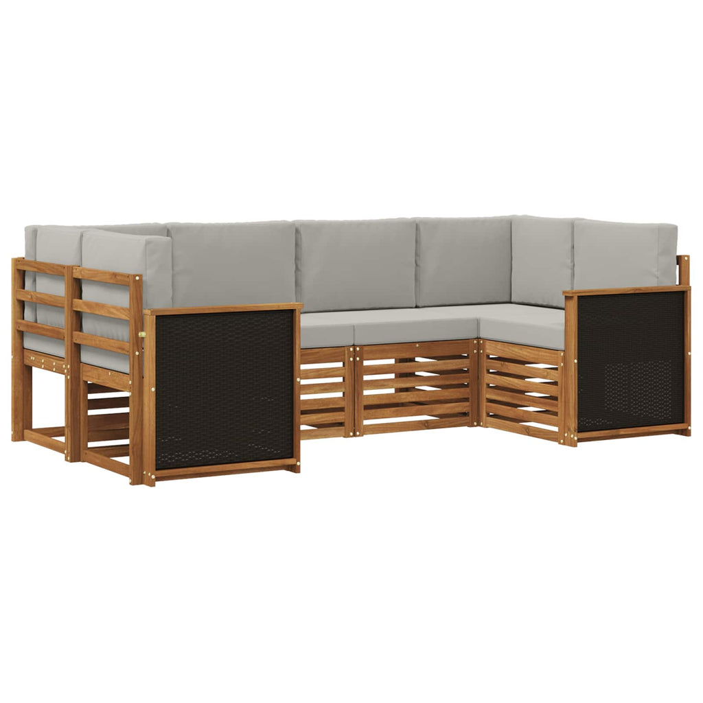 vidaXL Zestaw sofy narożnej z poduszką 5 pcs