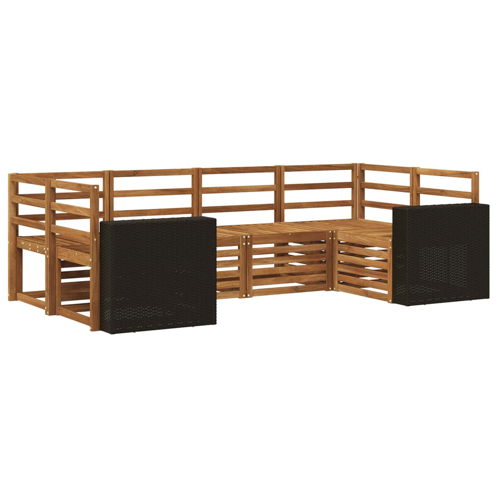 vidaXL Zestaw sofy narożnej 6 pcs naturalny Lite Drewno Akacji