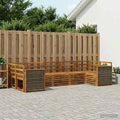 vidaXL Zestaw sofy narożnej 6 pcs naturalny Lite Drewno Akacji