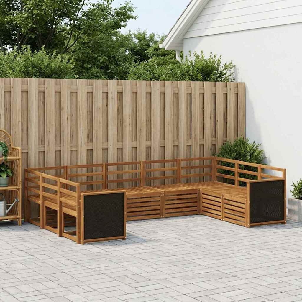 vidaXL Zestaw sofy narożnej 7 pcs naturalny Lite Drewno Akacji