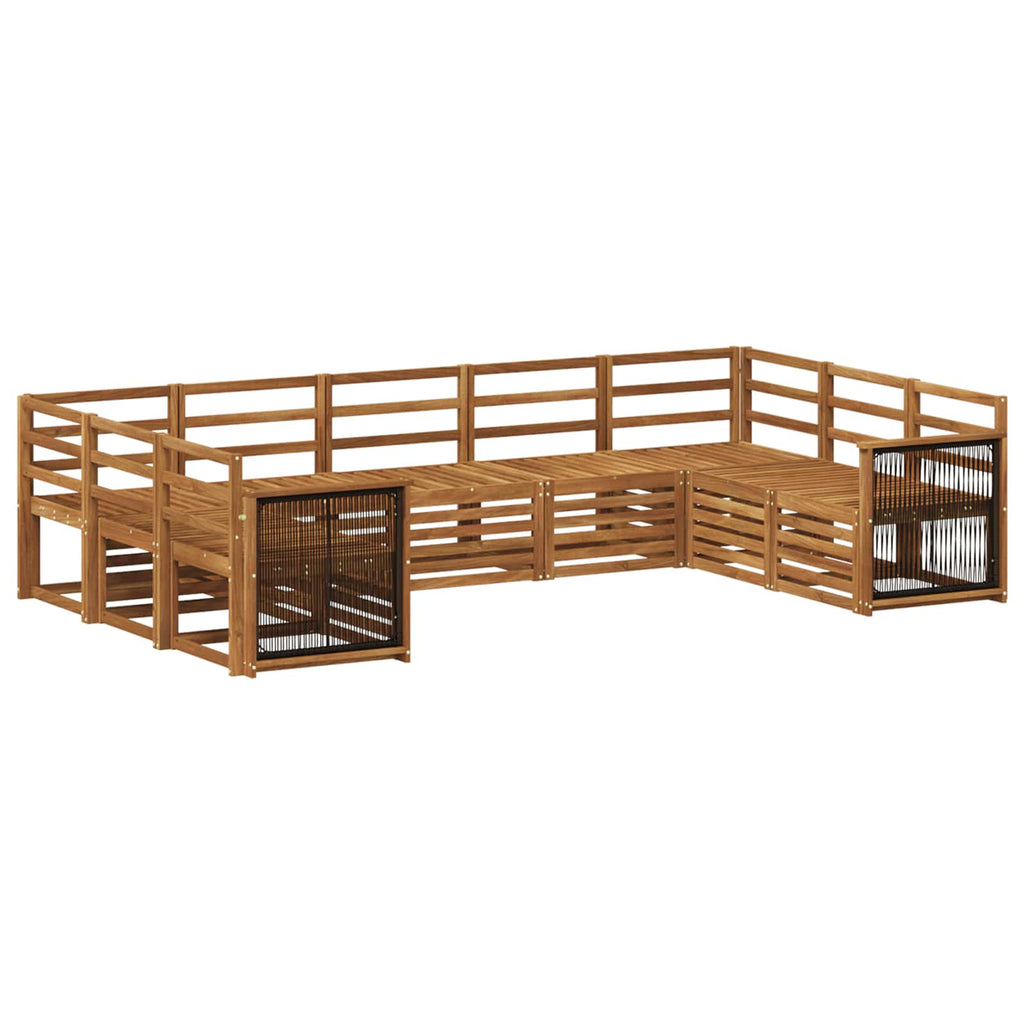 vidaXL Zestaw sofy narożnej 7 pcs naturalny Lite Drewno Akacji