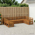 vidaXL Zestaw sofy narożnej 7 pcs naturalny Lite Drewno Akacji