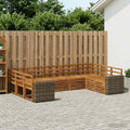 vidaXL Zestaw sofy narożnej 9 pcs naturalny Lite Drewno Akacji