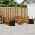 vidaXL Zestawy sof 10 pcs naturalny Lite Drewno Akacji