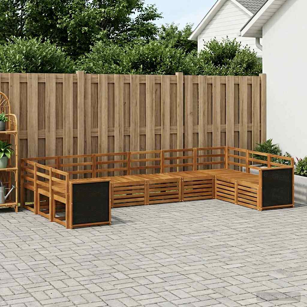 vidaXL Zestaw sofy narożnej 7 pcs naturalny Lite Drewno Akacji