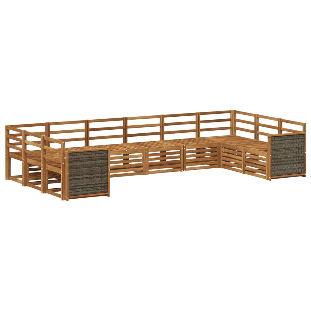 vidaXL Zestaw sofy narożnej 7 pcs naturalny Lite Drewno Akacji
