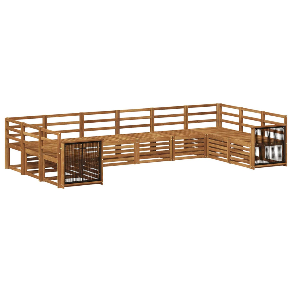 vidaXL Zestaw sofy narożnej 7 pcs naturalny Lite Drewno Akacji