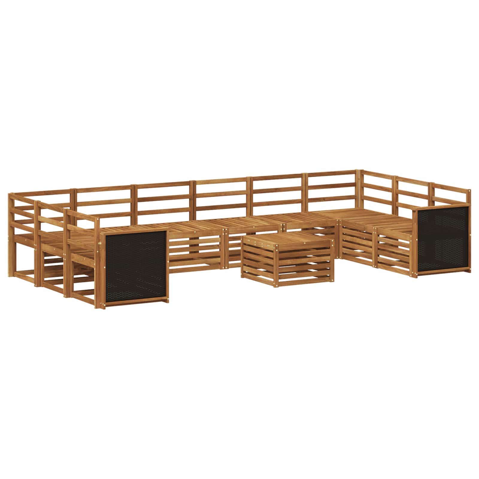 vidaXL Zestaw sof na zewnątrz 8 pcs naturalny Lite Drewno Akacji