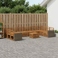 vidaXL Zestaw sof na zewnątrz 11 pcs naturalny Lite Drewno Akacji