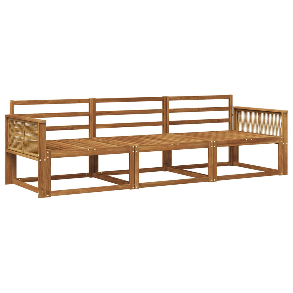 vidaXL Zestaw sof na zewnątrz 3 pcs naturalny Lite Drewno Akacji