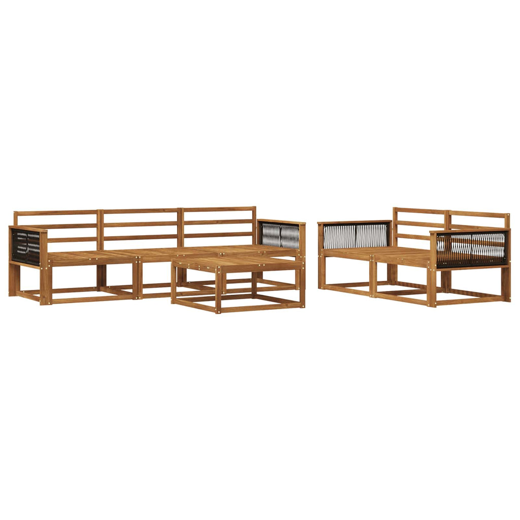 vidaXL Zestaw sof na zewnątrz 6 pcs naturalny Lite Drewno Akacji