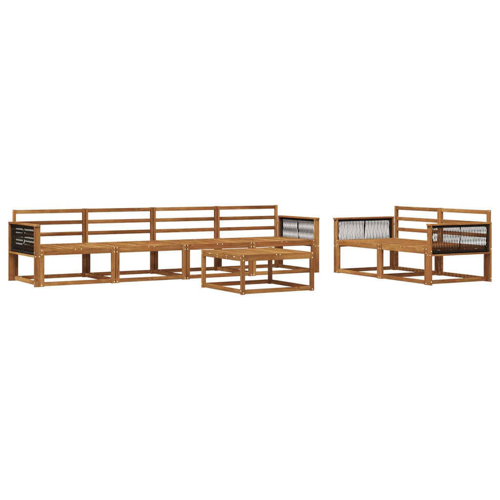 vidaXL Zestaw sof na zewnątrz 7 pcs naturalny Lite Drewno Akacji