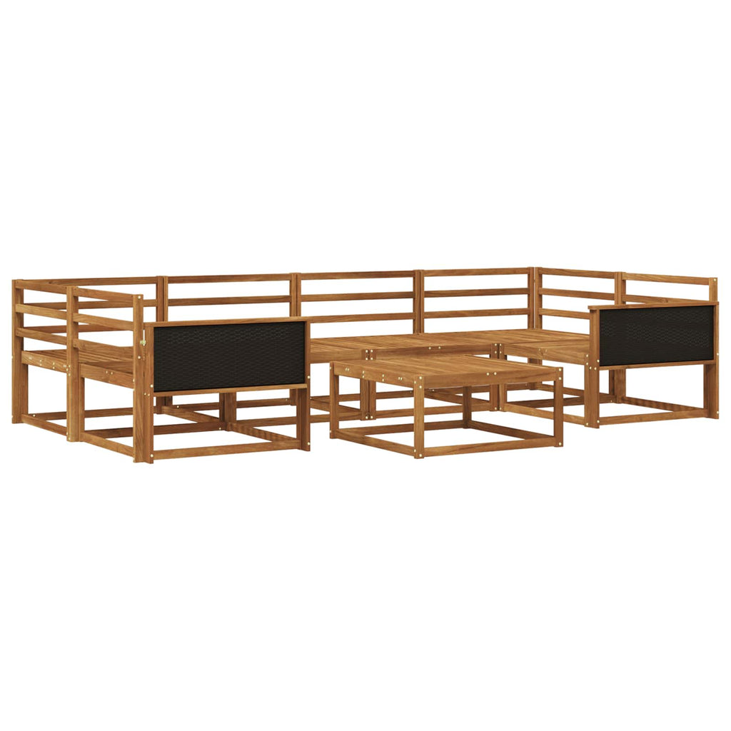 vidaXL Zestaw sof na zewnątrz 7 pcs naturalny Lite Drewno Akacji