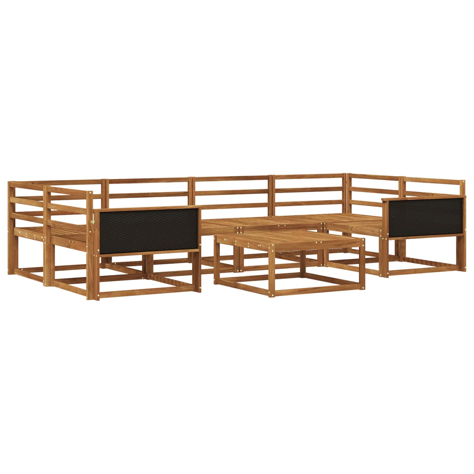 vidaXL Zestaw sof na zewnątrz 7 pcs naturalny Lite Drewno Akacji