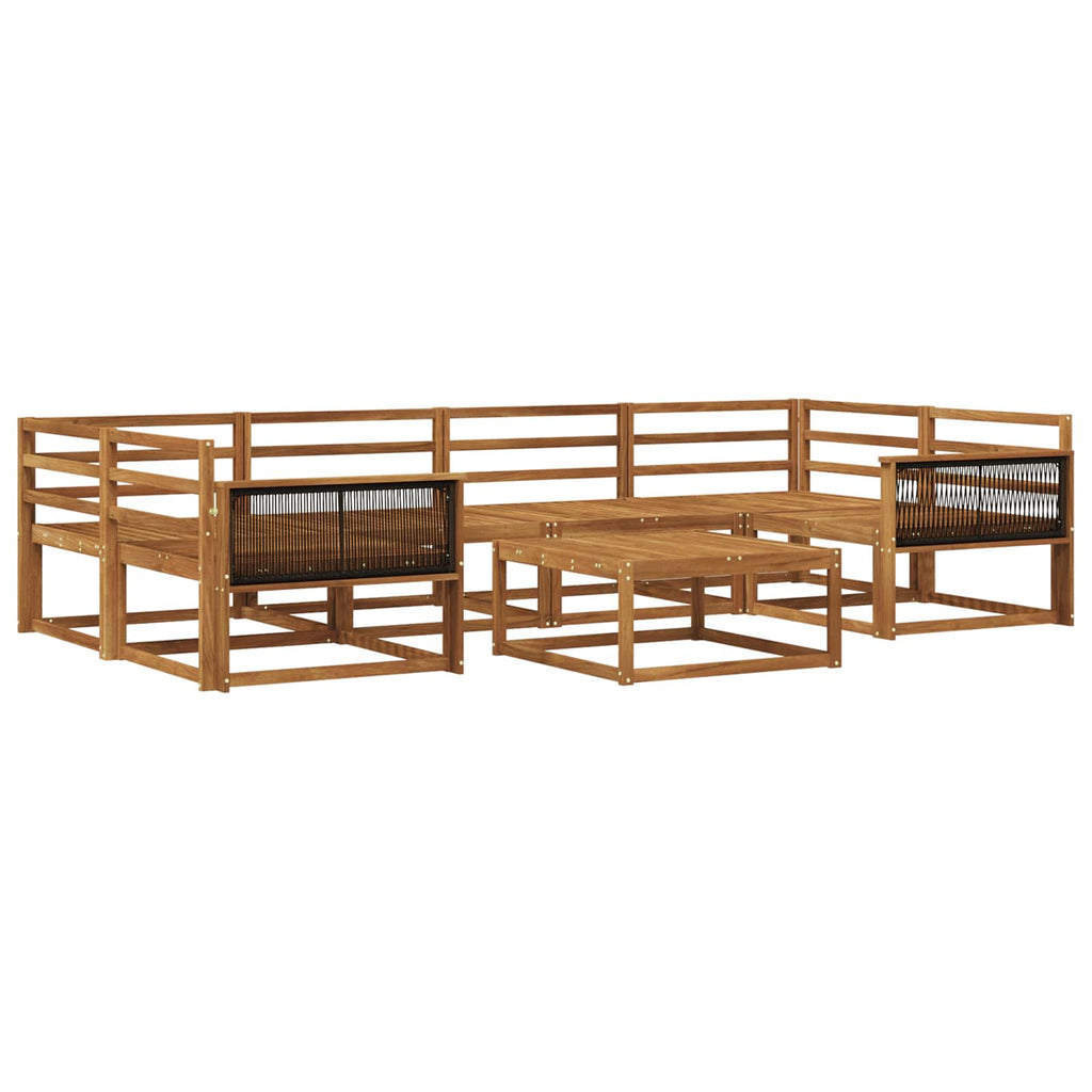 vidaXL Zestaw sof na zewnątrz 7 pcs naturalny Lite Drewno Akacji